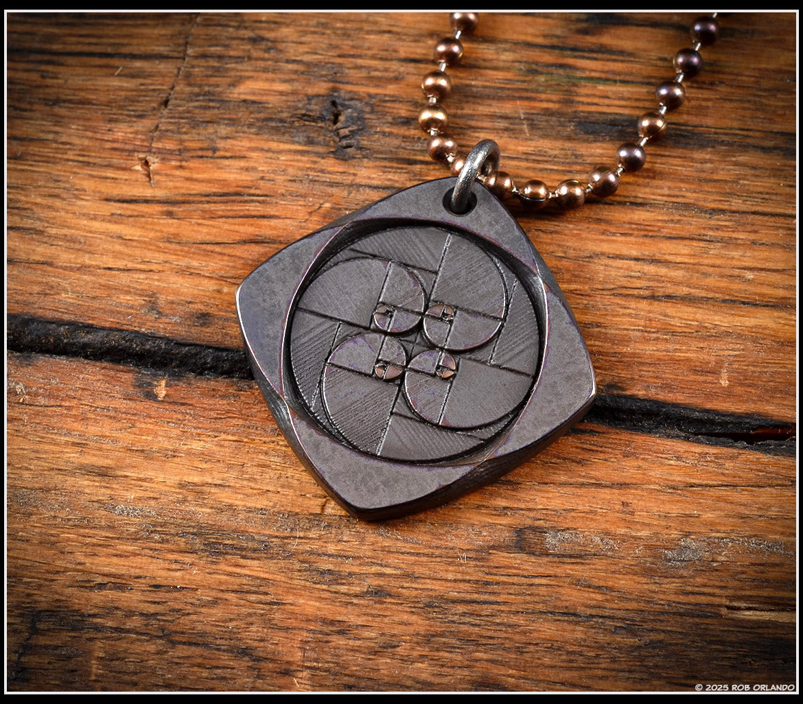 Fibonacci Spiral Pendant - Titanium – Explore More | RMJ USA