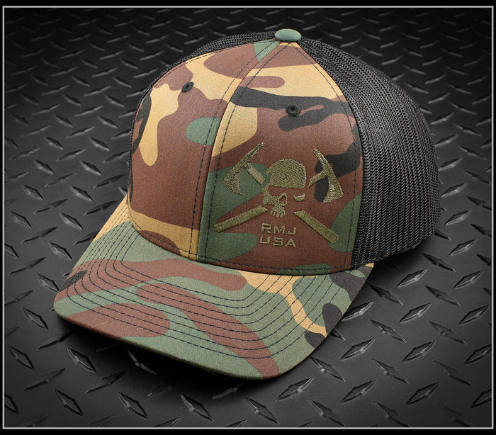 RMJ USA Woodland Camo Trucker Hat