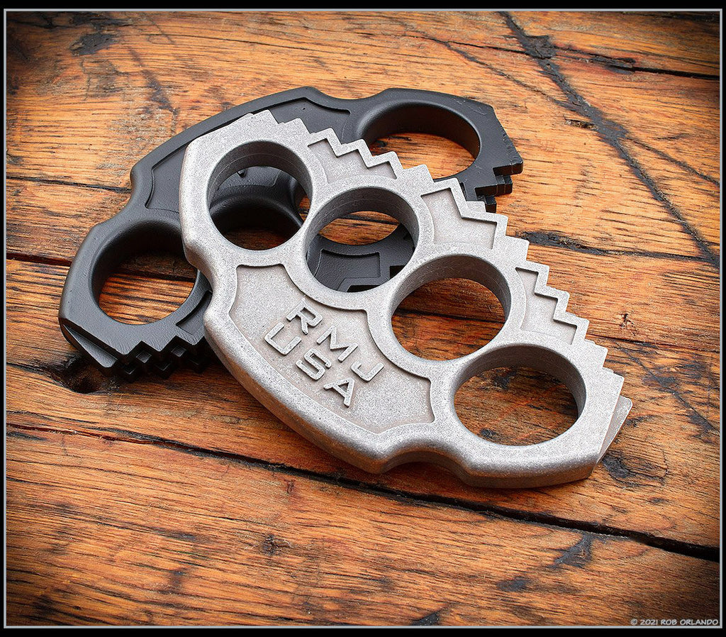Brass Knuckles - BK2 | Steel - Gold Color - Leather Wrapped