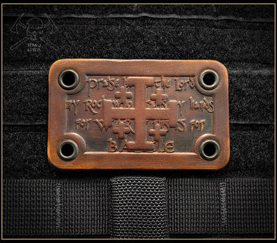 Jerusalem Cross Leather Patch