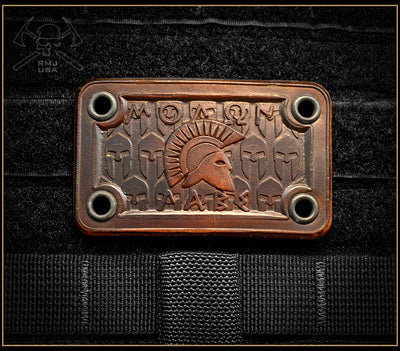 Molon Labe Leather Patch