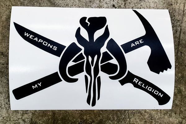 Weapons Are My Religion Vinyl Decal